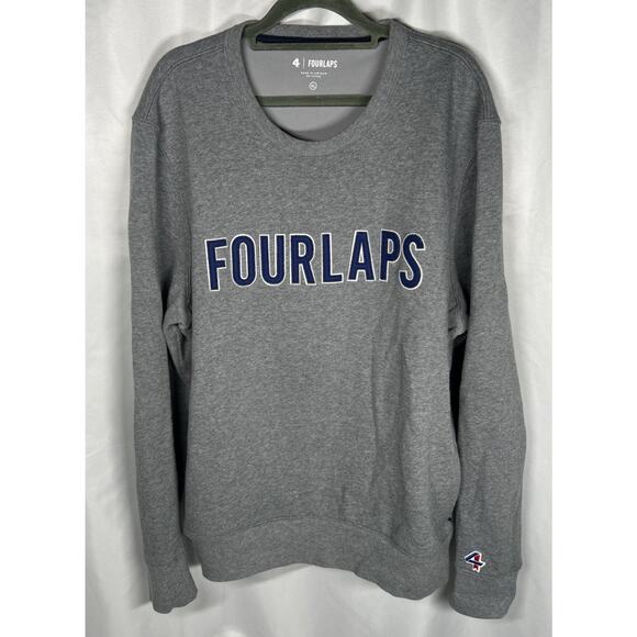Rare Fourlaps Peloton Sweatshirt CREW NECK Mens X-LARGE Pullover, Pockets, Patch - Picture 1 of 4